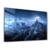 Foggy Mountains | Glass Wall Art