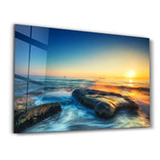 Sea View | Glass Wall Art - Artdesigna