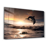 Dolphin | Glass Wall Art