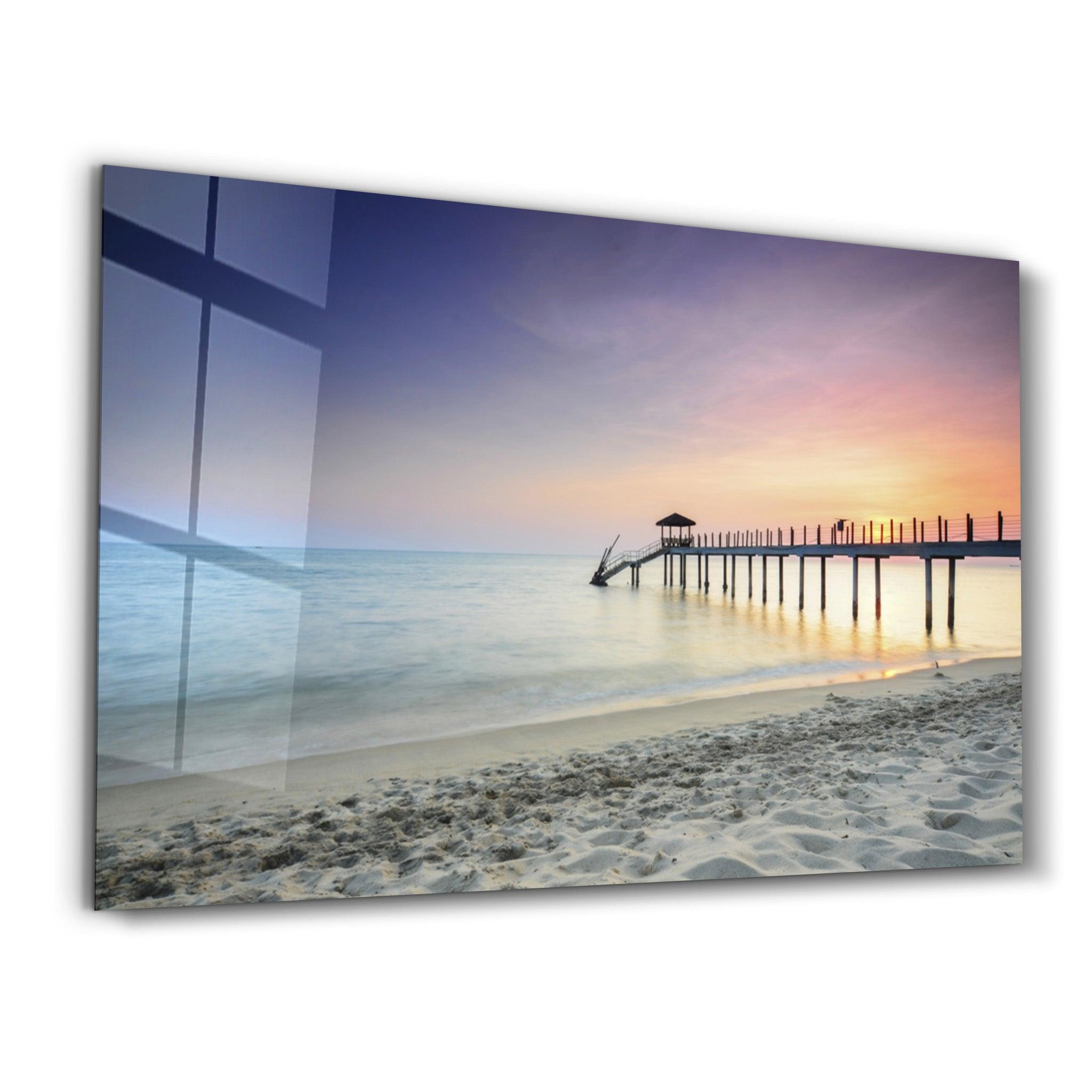 Pier 8 | Glass Wall Art - Artdesigna