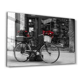 Bicycle Black and White | Glass Wall Art