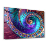 Blue Swirl | Glass Wall Art