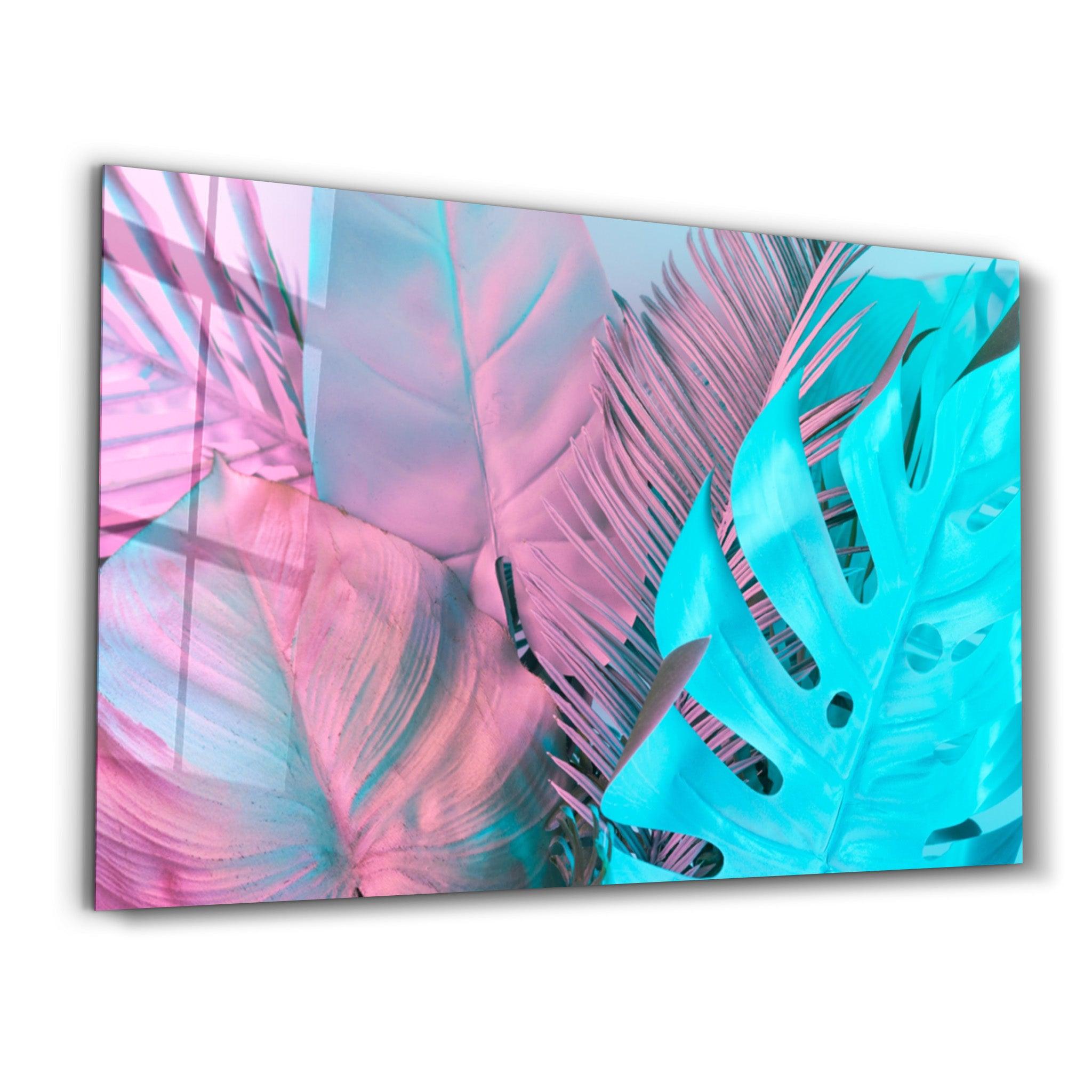 Tropical Leaf | Glass Wall Art - Artdesigna