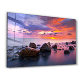 Sunset at Sea | Glass Wall Art