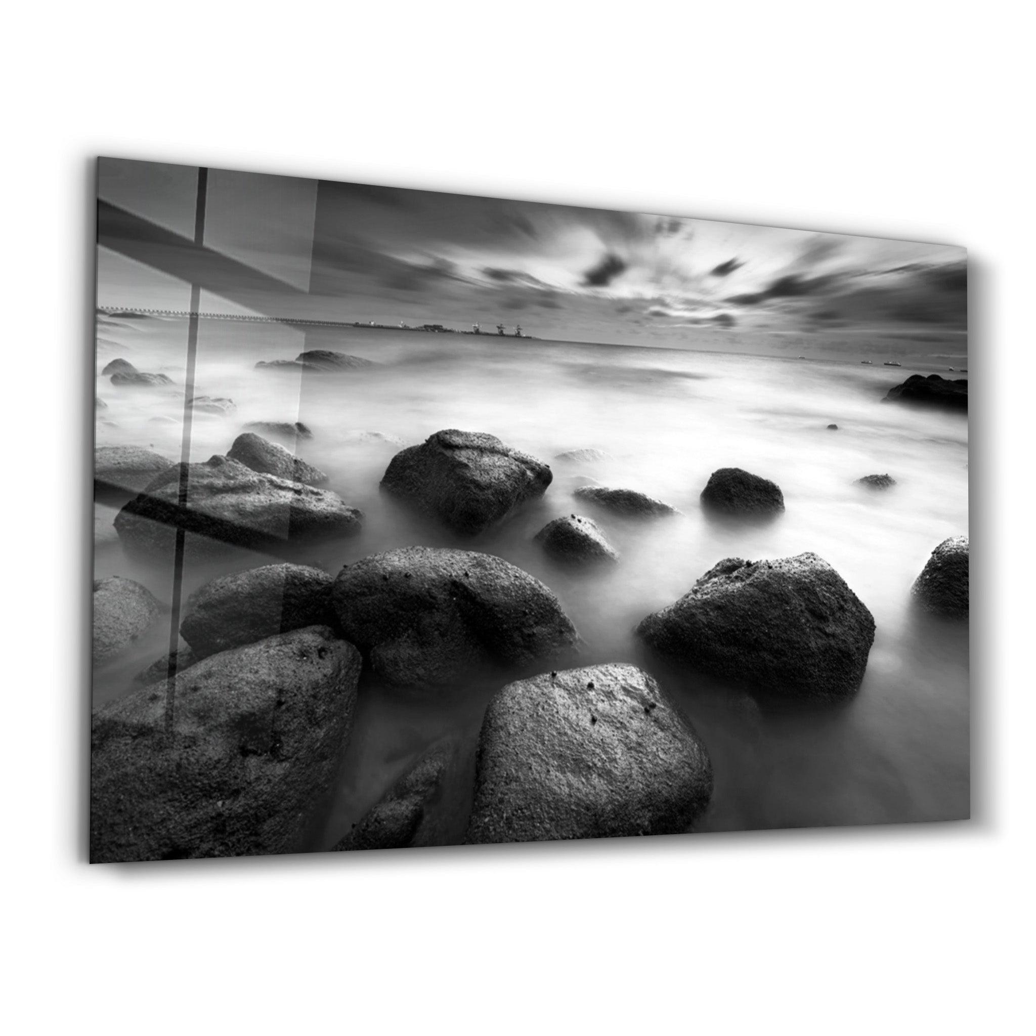 Cliffs | Glass Wall Art - Artdesigna