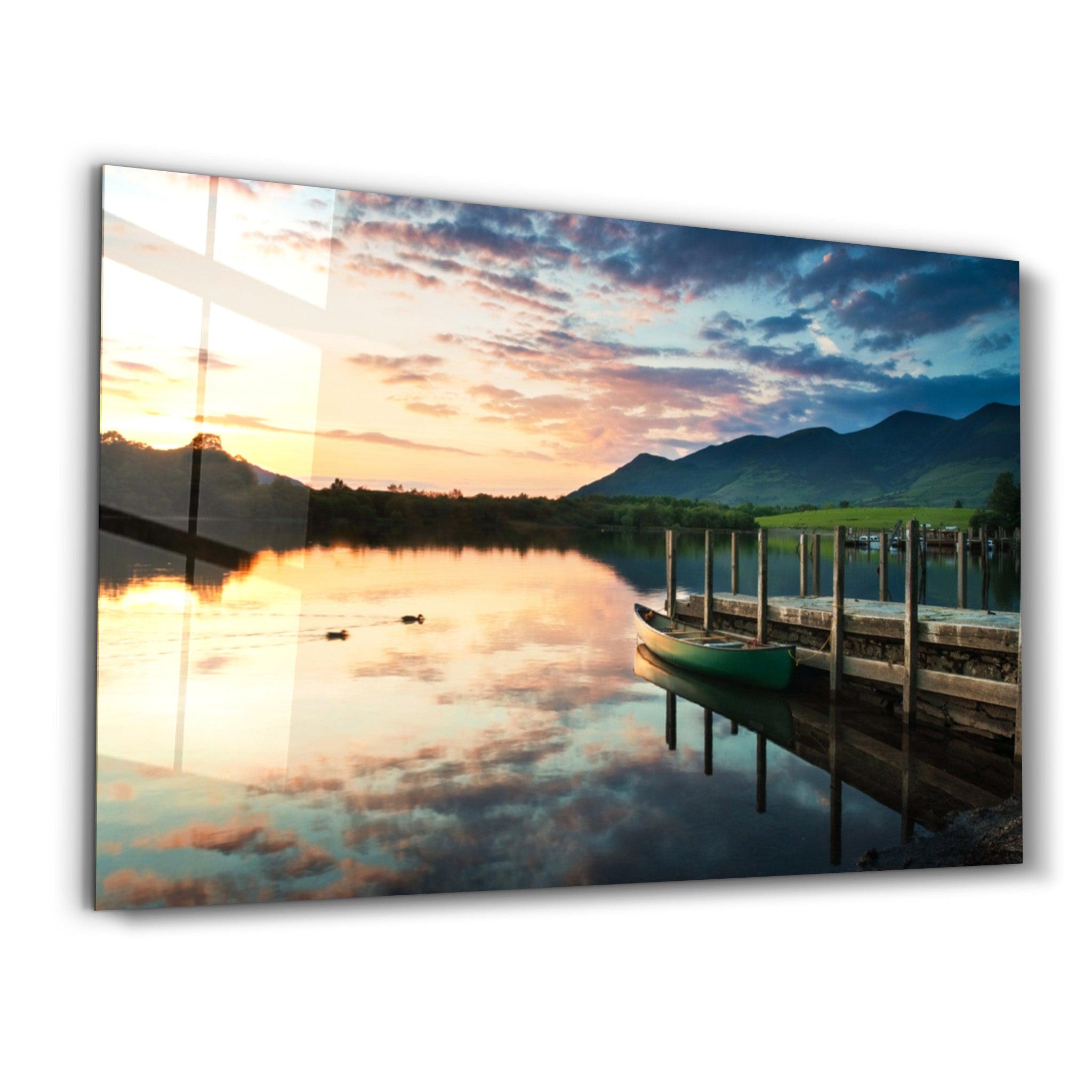 Lake Landscape | Glass Wall Art - Artdesigna