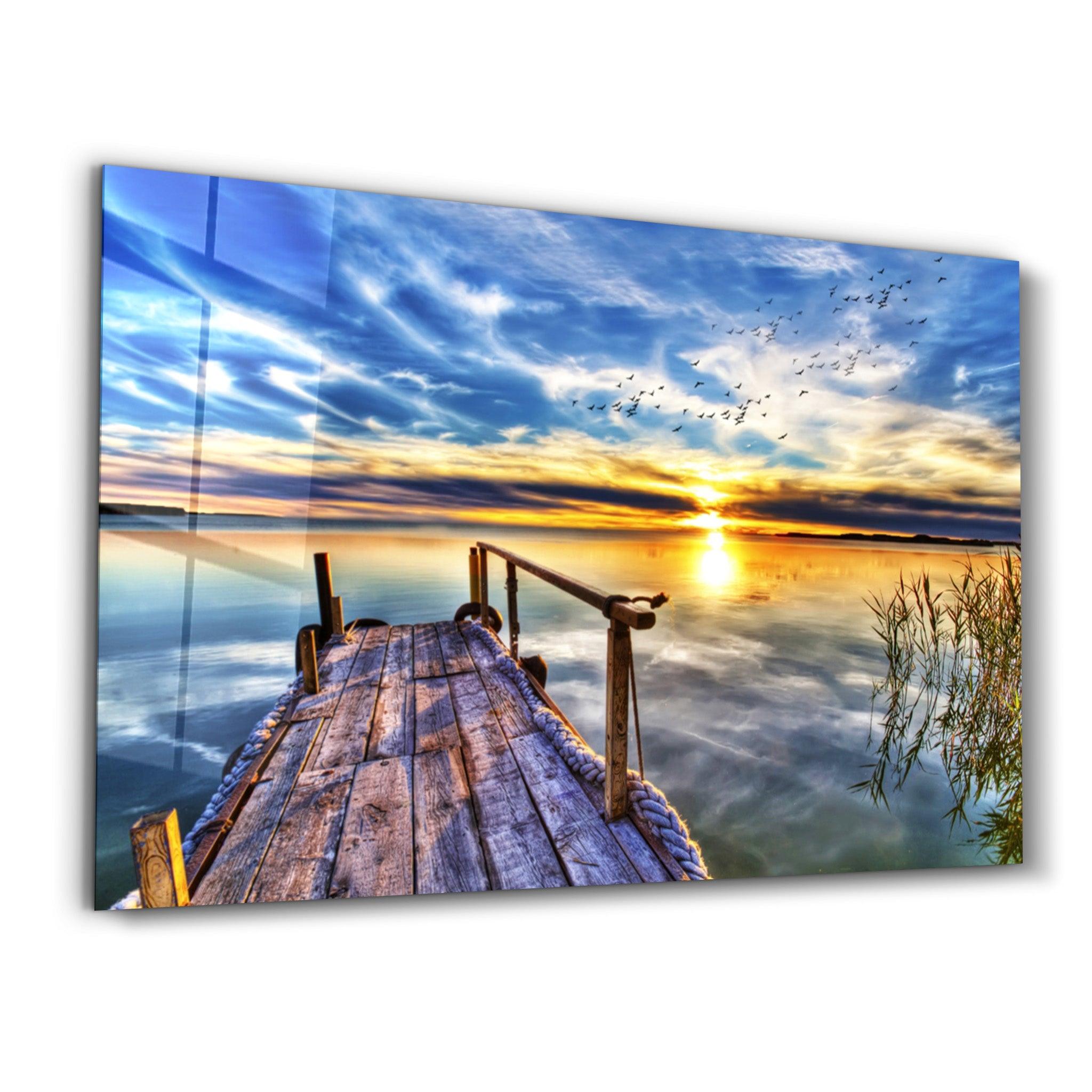 Secret Lake | Glass Wall Art - Artdesigna