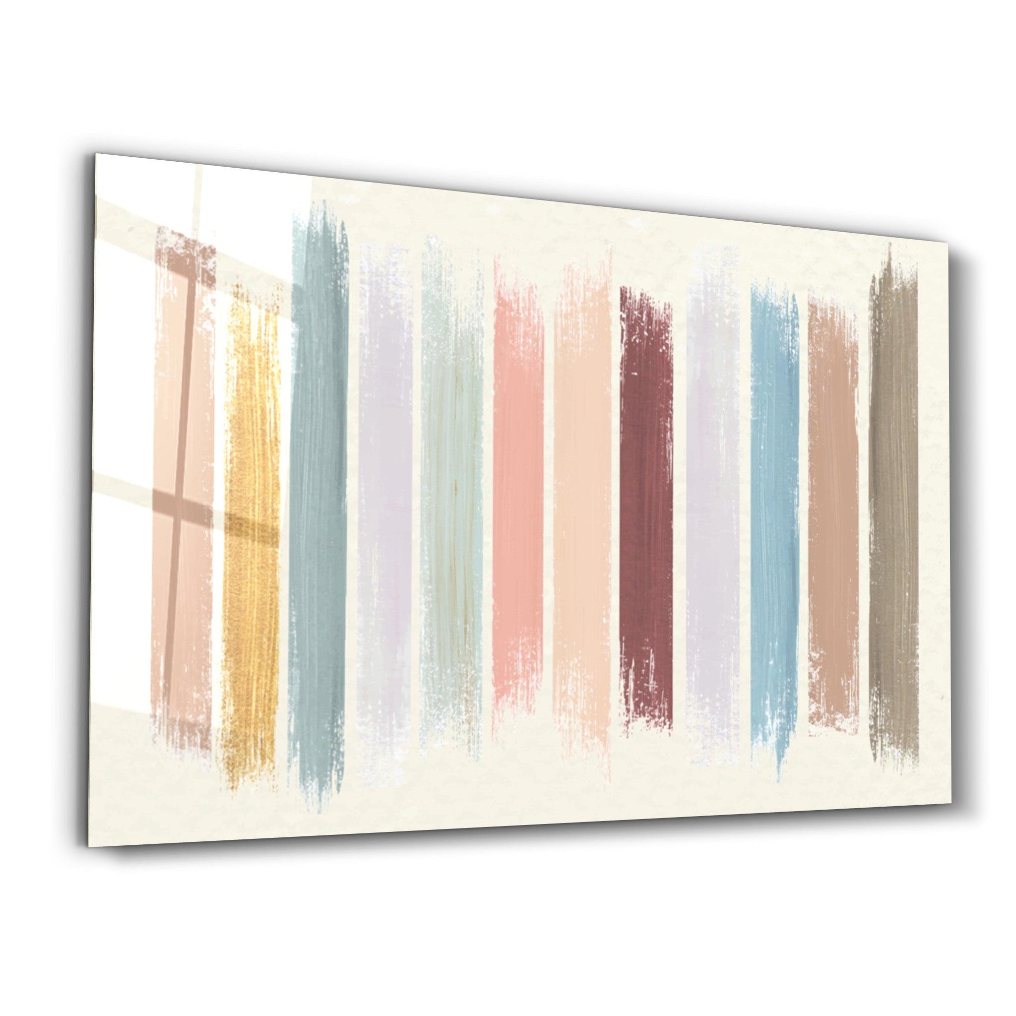 Color Lines | Glass Wall Art - Artdesigna