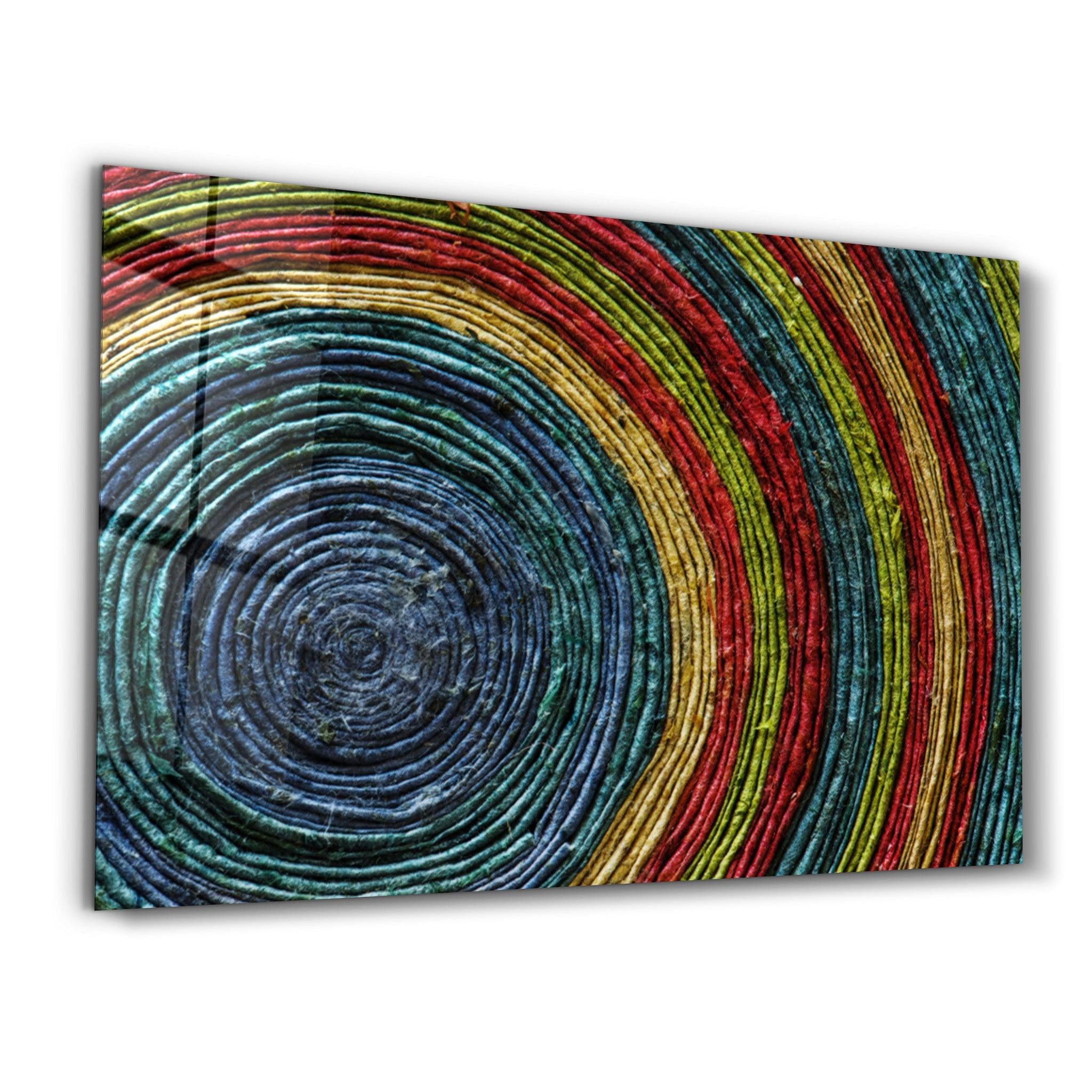 Colored Spiral | Glass Wall Art - Artdesigna