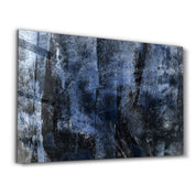 Blue Abstract Pattern | Glass Wall Art - Artdesigna