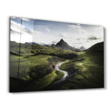 Green Valley | Glass Wall Art