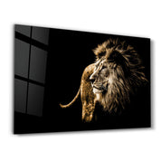 Golden Majesty | Glass Wall Art - Artdesigna