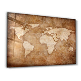 World Map Classic | Glass Wall Art