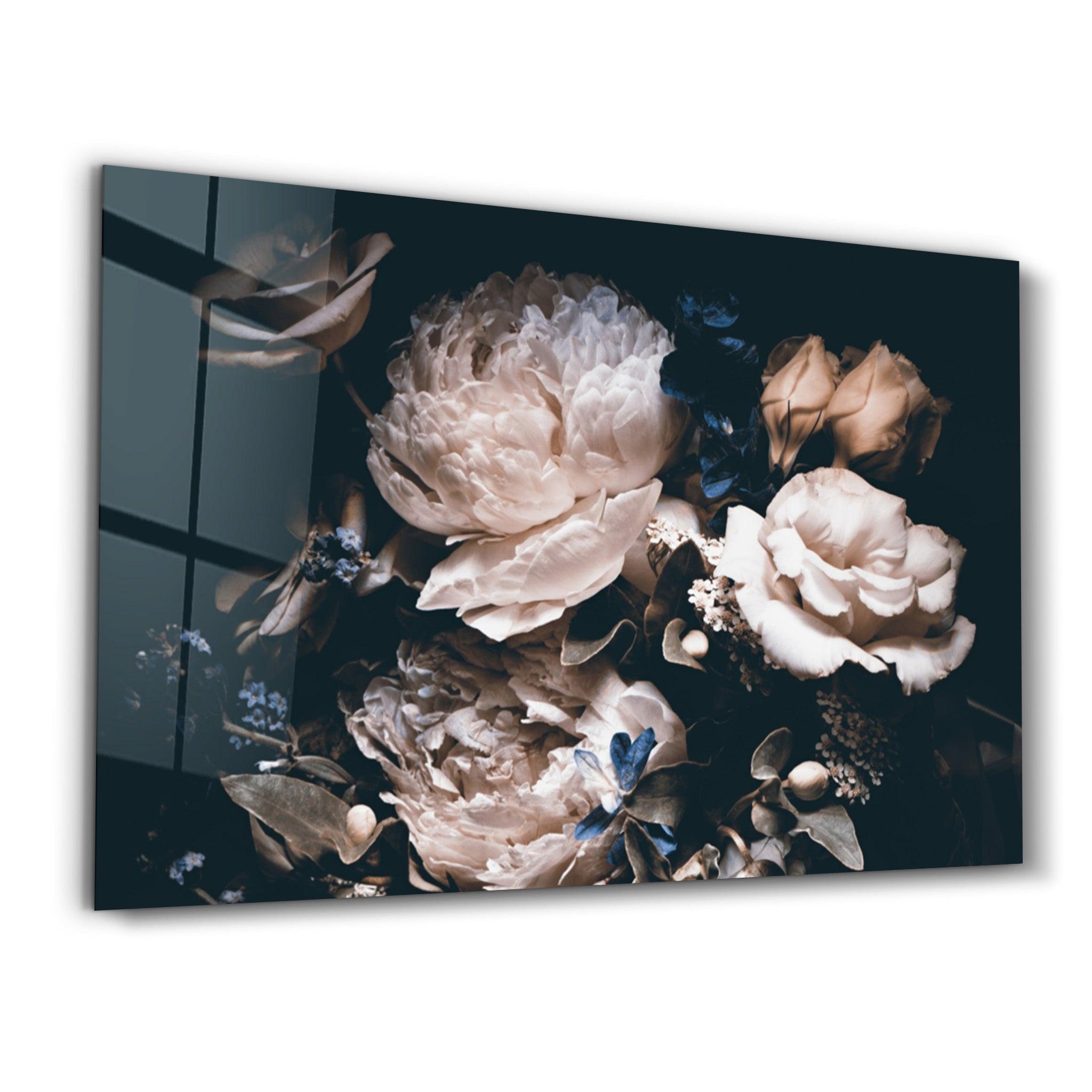 Hidden Flowers | Glass Wall Art - Artdesigna