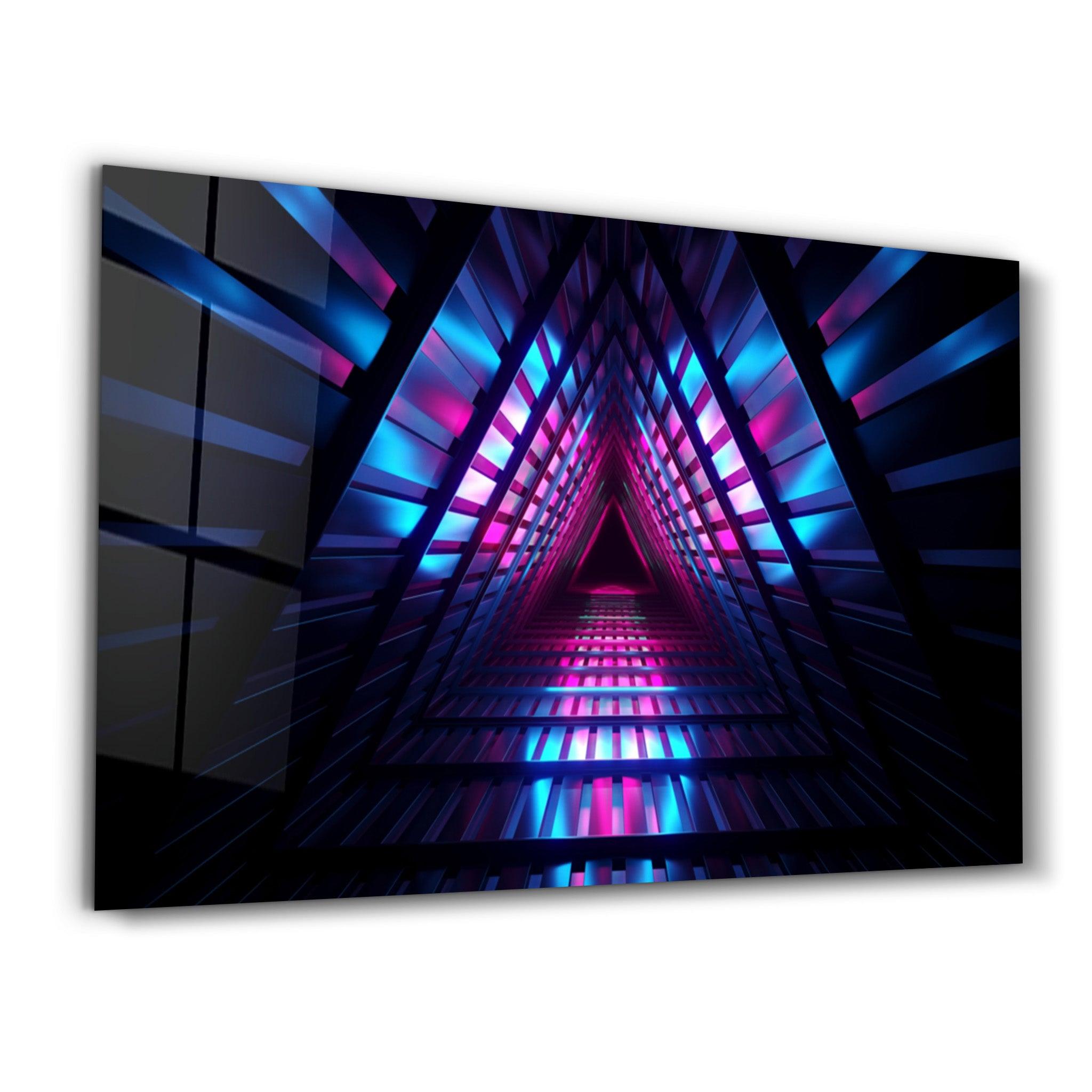 Neon Gate | Glass Wall Art - Artdesigna