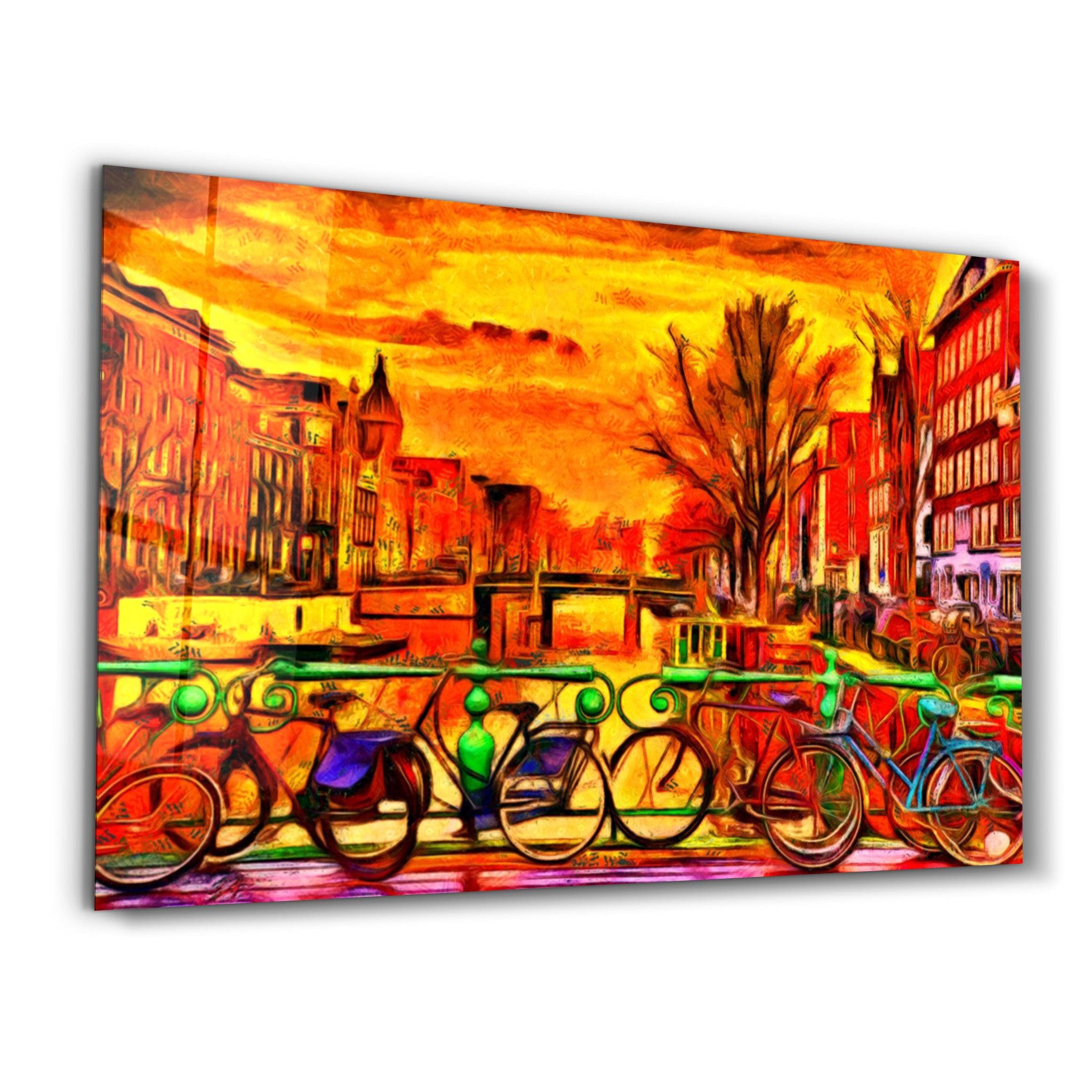 Amsterdam Abstract | Glass Wall Art - Artdesigna