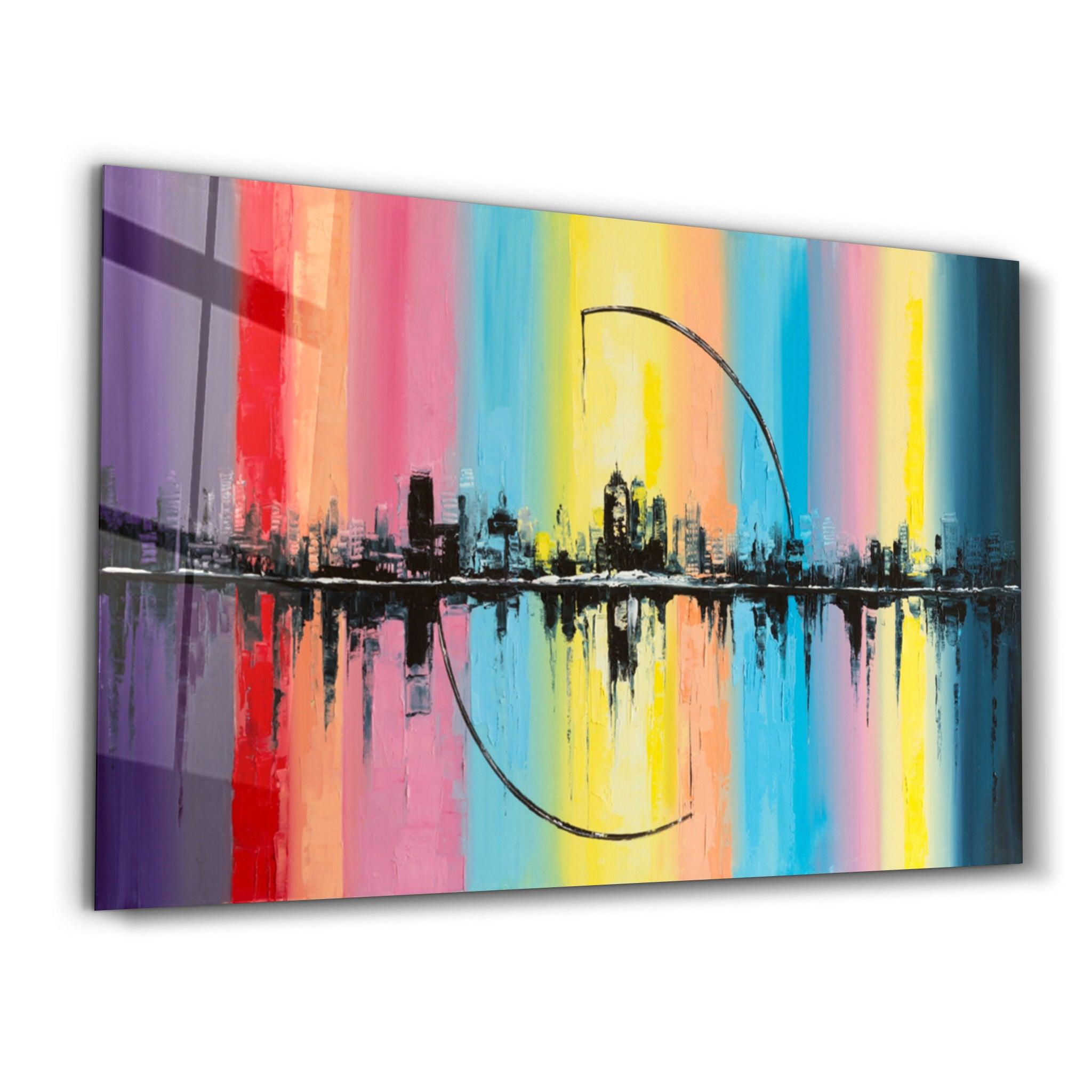 CityLine | Glass Wall Art - Artdesigna