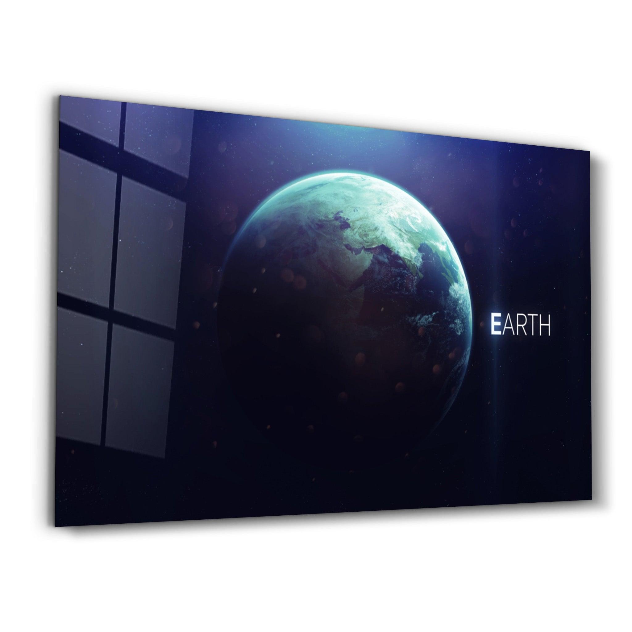 Earth | Glass Wall Art - Artdesigna