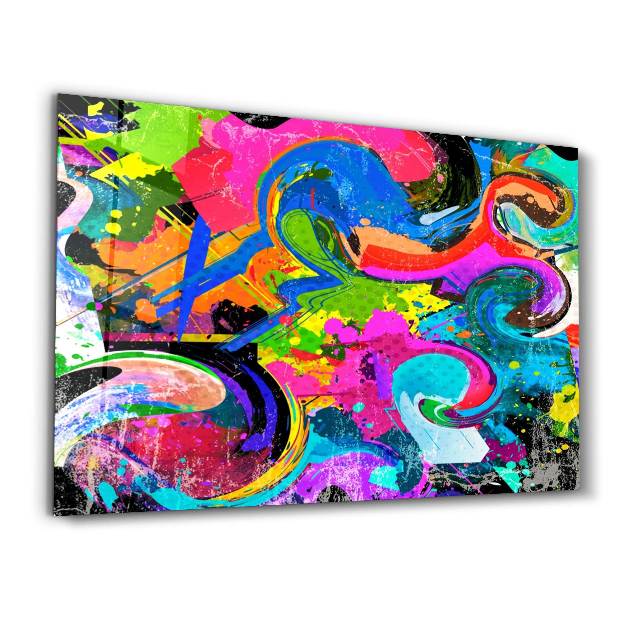 Color Mix | Glass Wall Art - Artdesigna