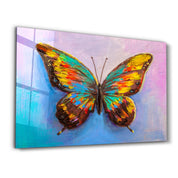 Radiant Flight: Butterfly | Glass Wall Art - Artdesigna