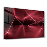 Abstract Neon Lines | Glass Wall Art
