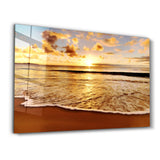 Ocean and Sunset V2 | Glass Wall Art