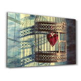 The Heart in the Cage | Glass Wall Art