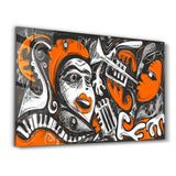 Abstract Musical Instruments | Glass Wall Art