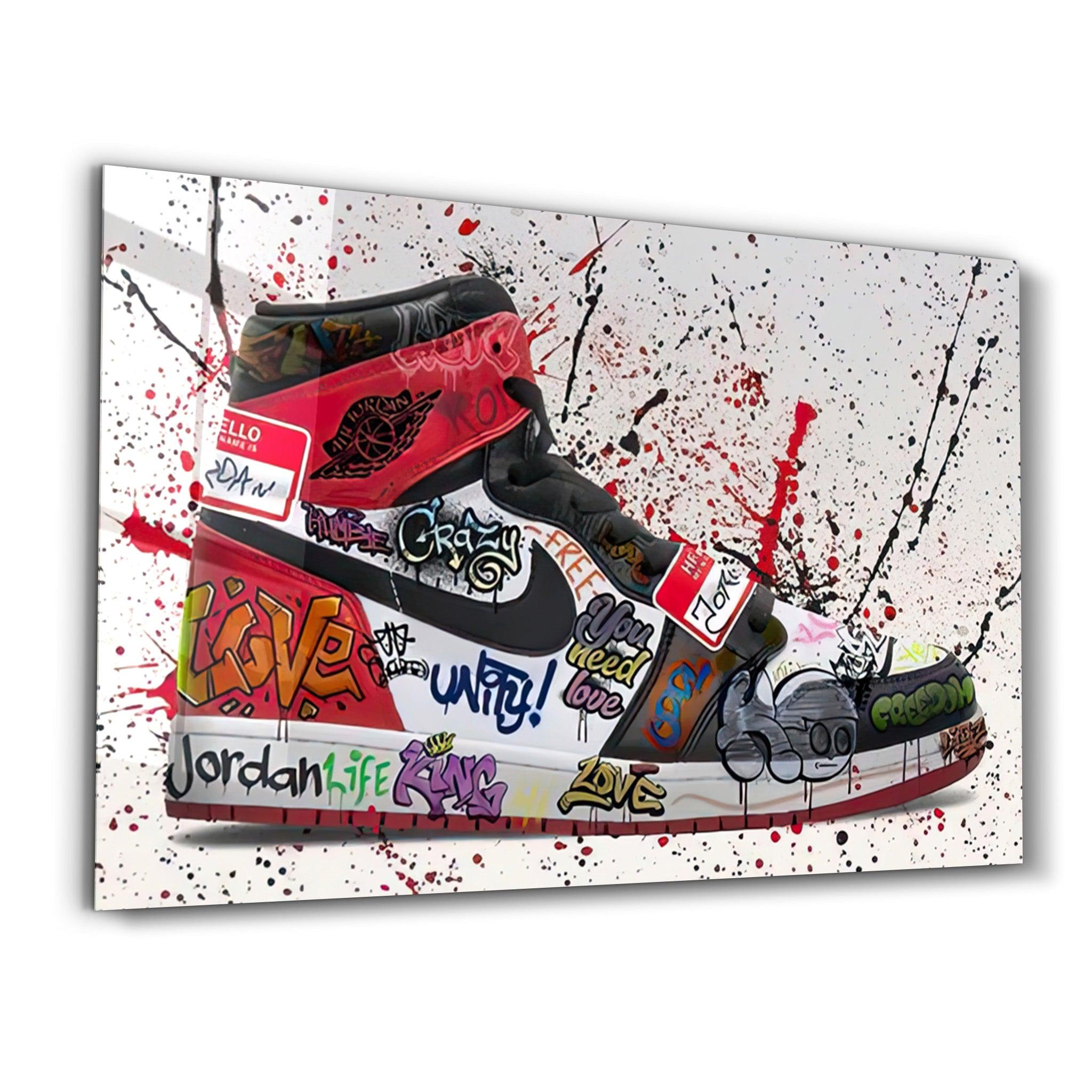 Street Art Footwear | Glass Wall Art - Artdesigna