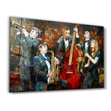 Oil Painting Jazz | Glass Wall Art