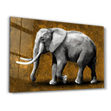 Elephant Brown | Glass Wall Art