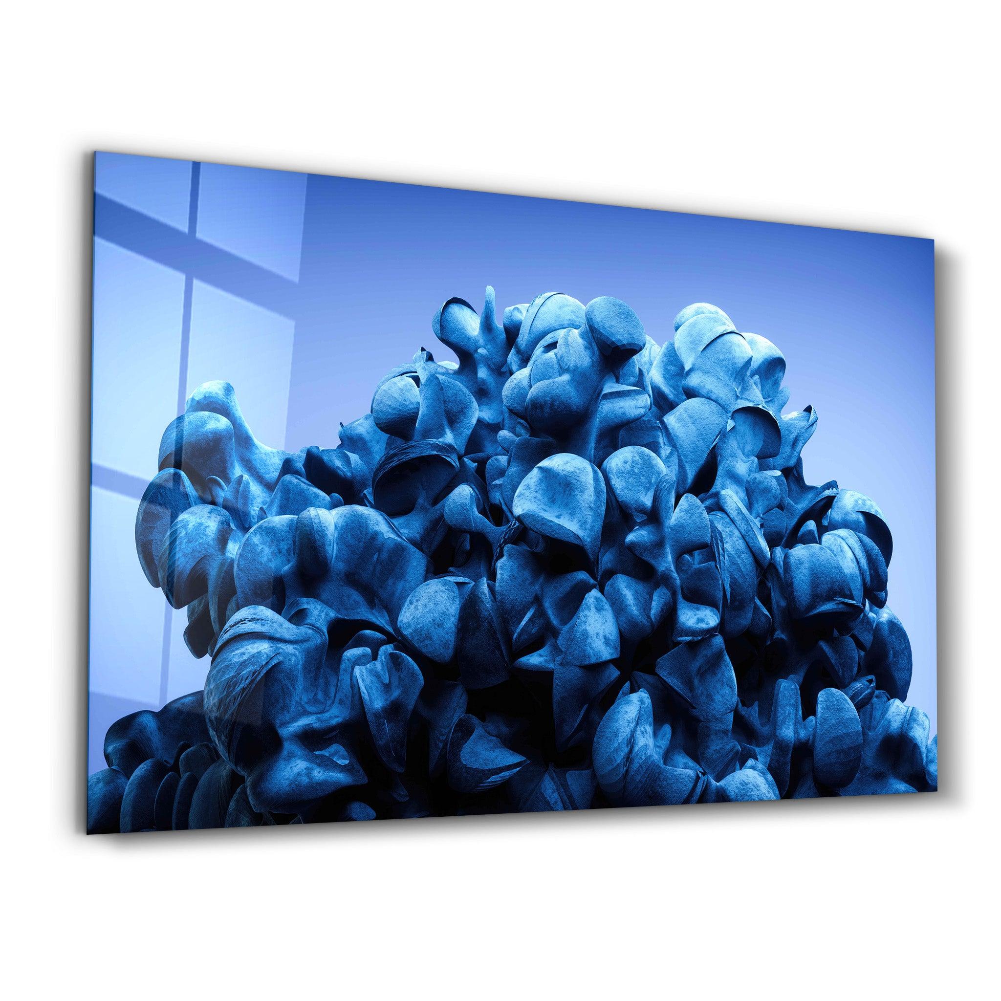 Bluee | Designer's Collection Glass Wall Art - Artdesigna