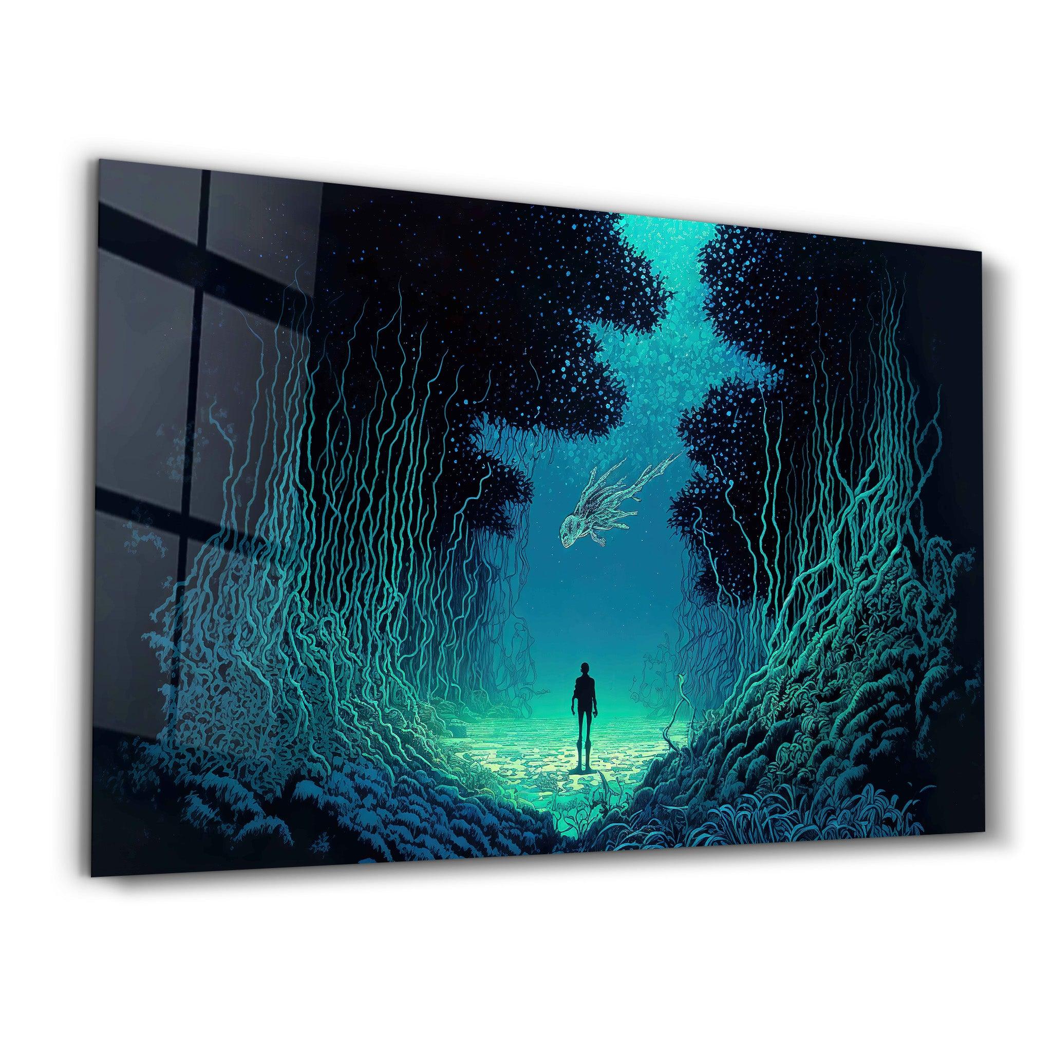 Lost at Sea | Secret World Collection Glass Wall Art - Artdesigna