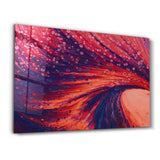 Dusty Drops Red | Glass Wall Art