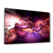 Mystic Sky Purple Tones | Glass Wall Art - Artdesigna