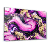 Marble Collection H14 - PinkPurple | Glass Wall Art