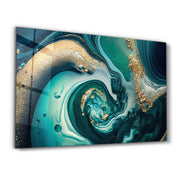 Marble Collection H23 - Island | Glass Wall Art - Artdesigna