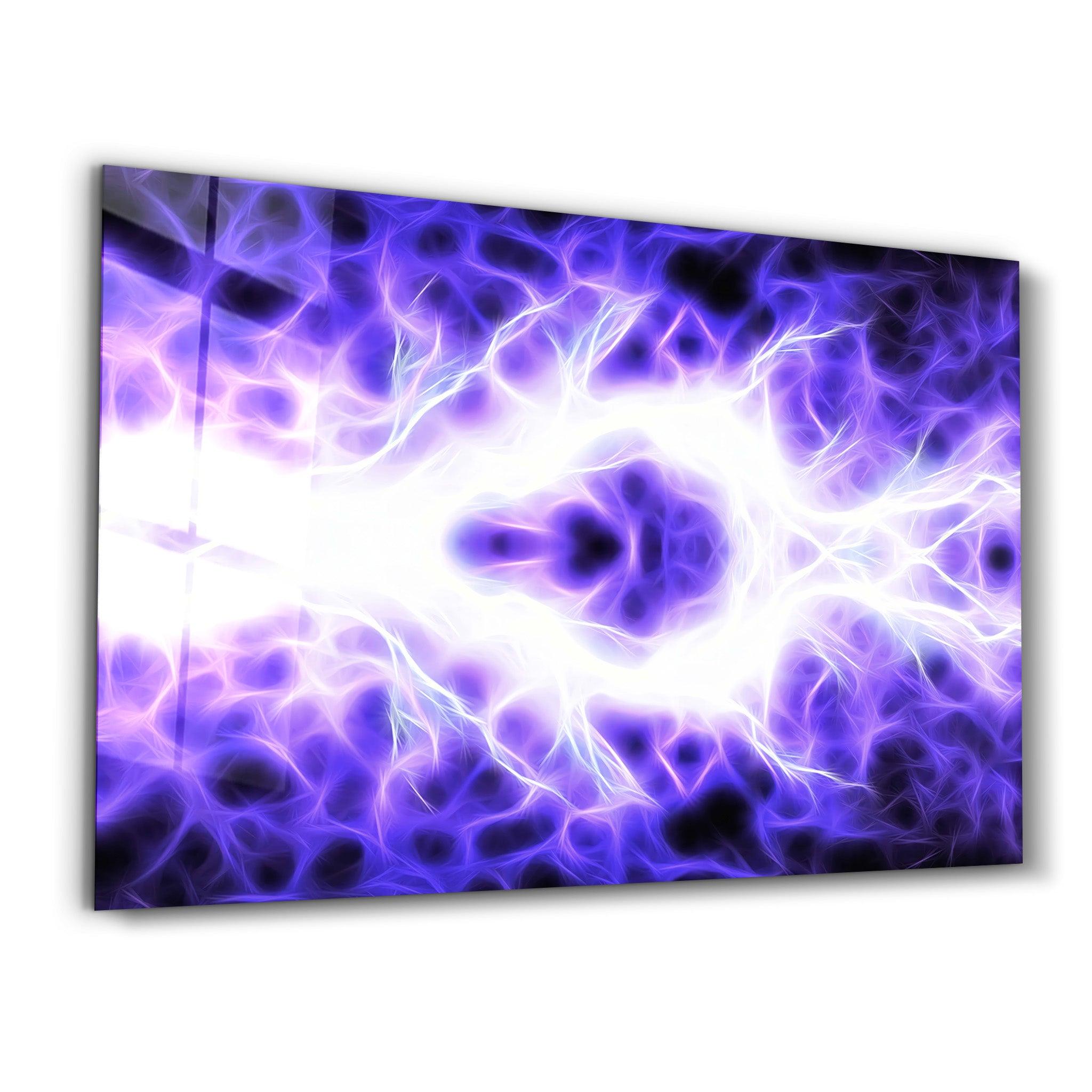 Lightning | Glass Wall Art - Artdesigna