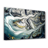 Marble with Golden Dust | Glass Wall Art