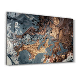 Gray Marble with Bronze Dust | Glass Wall Art