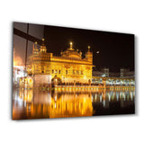 The stunning Sikh Golden Temple in Amritsar, Punjab region in India | Glass Wall Art
