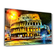 Rome Colosseum | Glass Wall Art - Artdesigna