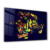 Colormix Tiger | Glass Wall Art - Artdesigna