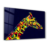 Colormix Giraffe | Glass Wall Art