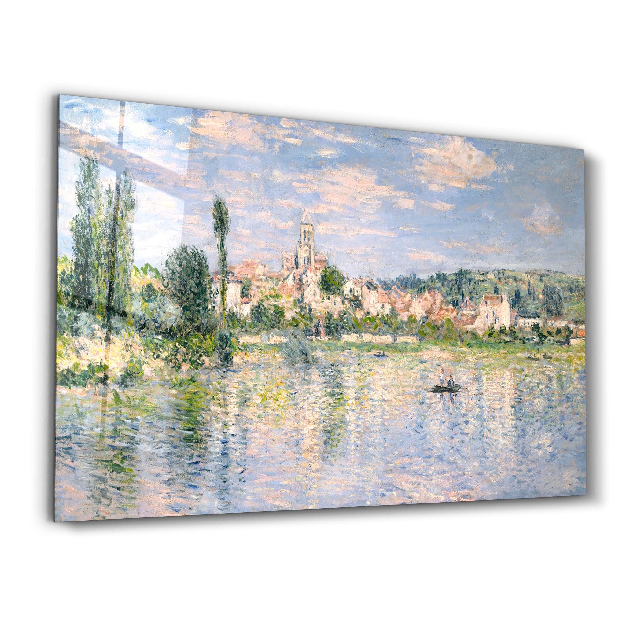 Vétheuil in Summer (1880) by Claude Monet | Glass Wall Art - Artdesigna