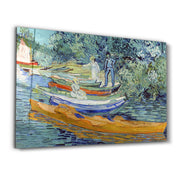 Vincent van Gogh's Bank of the Oise at Auvers (1890) | Glass Wall Art - Artdesigna