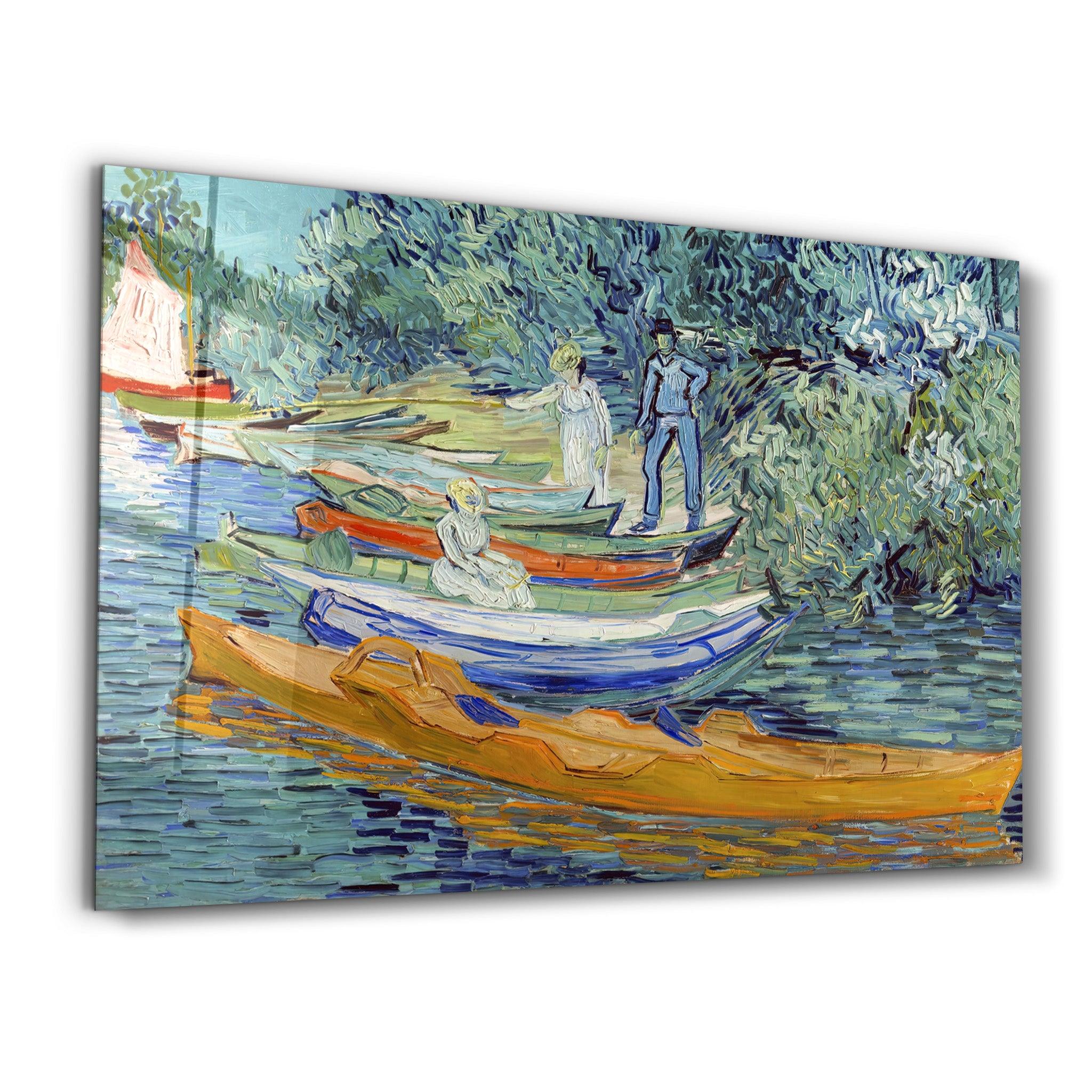 Vincent van Gogh's Bank of the Oise at Auvers (1890) | Glass Wall Art - Artdesigna