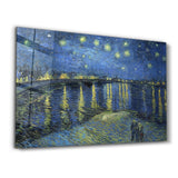 Vincent van Gogh's Starry Night Over the Rhône (1888) | Glass Wall Art