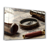 Antique Compass | Glass Wall Art