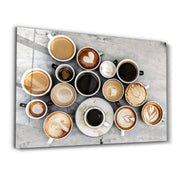 Art From Coffee Mugs | Glass Wall Art - Artdesigna